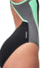 Speedo Badeanzug "Eco+" in Schwarz/ Grün/ Grau