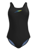 Speedo Badeanzug "Placement" in Schwarz/ Blau