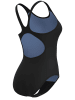 Speedo Badeanzug "Placement" in Schwarz/ Blau