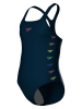 Speedo Badeanzug "Eco+ H-Bloom" in Dunkelblau/ Bunt