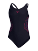 Speedo Badeanzug "Eco Placement" in Dunkelblau/ Pink
