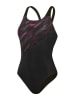Speedo Strój kąpielowy "Eco+ H-Bloom" w kolorze czarno-różowo-szarym