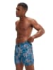 Speedo Badeshorts "Eco Print" in Dunkelblau/ Hellblau/ Weiß