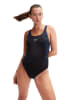 Speedo Badeanzug "Eco+ H-Bloom" in Schwarz/ Blau