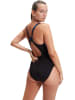Speedo Badeanzug "Eco+ H-Bloom" in Schwarz/ Blau
