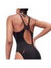 Speedo Badeanzug "Eco+ H-Bloom" in Schwarz/ Orange/ Lila