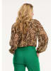 SHIWI Bluse "Isa" in Hellbraun/ Braun