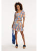 SHIWI Bluse "Ilsa" in Hellblau/ Apricot