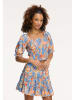 SHIWI Bluse "Ilsa" in Hellblau/ Apricot