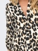 ONLY Kleid in Creme/ Schwarz/ Hellbraun