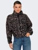 ONLY Fleece jas zwart/bruin