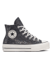 Converse Sneakers "Ctas Lift Platform Glitter" zwart/zilverkleurig