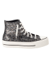 Converse Sneakers "Ctas Lift Platform Glitter" in Schwarz/ Silber