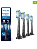 PHILIPS sonicare Wymienne końcówki (4 szt.) "Premium Plaque Defence" w kolorze czarnym
