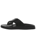 Jack & Jones Leder-Pantoletten in Schwarz