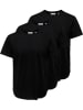 ONLY & SONS 3er-Set: Shirts "Jeff" in Schwarz
