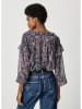 Pepe Jeans Bluzka "Lexy" w kolorze fioletowym ze wzorem