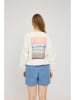 MAZINE Bluza "Back Print" w kolorze kremowym ze wzorem