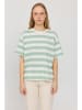 MAZINE Shirt "Block Stripes" in Creme/ Hellgrün
