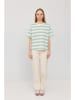 MAZINE Shirt "Block Stripes" crème/lichtgroen