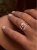 OR Carats Roségold-Ring mit Diamanten und Edelstein