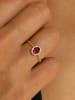 OR Carats Gold-Ring mit Diamanten und Edelstein