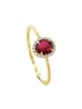 OR Carats Gold-Ring mit Diamanten und Edelstein