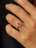 OR Carats Gold-Ring mit Diamanten und Edelstein