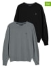 Polo Club 2er-Set: Pullover in Grau/ Schwarz