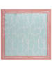 LUHTA Zijden sjaal "Nakolinna" turquoise/lichtroze - (L)53 x (B)53 cm