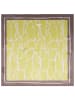 LUHTA Zijden sjaal "Nakolinna" groen/beige - (L)53 x (B)53 cm
