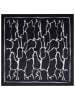 LUHTA Zijden sjaal "Nakolinna" zwart/wit - (L)53 x (B)53 cm