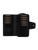 Lucky Bees Leder-Geldbörse in Schwarz - (B)18,5 x (H)10 x (T)2 cm