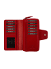 Lucky Bees Leder-Geldbörse in Rot - (B)18,5 x (H)10 x (T)2 cm