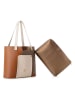 Lucky Bees Torebka w kolorze beżowo-jasnobrązowo-oliwkowym - 30 x 26 x 12 cm