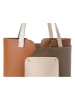 Lucky Bees Schultertasche in Beige/ Hellbraun/ Khaki - (B)30 x (H)26 x (T)12 cm