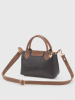 Lucky Bees Henkeltasche in Anthrazit/ Hellbraun - (B)24 x (H)16 cm
