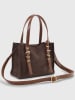 Lucky Bees Leder-Schultertasche in Dunkelbraun - (B)22,5 x (H)18 cm
