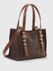Lucky Bees Leder-Schultertasche in Dunkelbraun - (B)22,5 x (H)18 cm