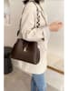 Lucky Bees Schultertasche in Dunkelbraun - (B)25 x (H)21 cm