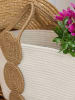 Lucky Bees Shopper in Beige/ Weiß - (B)40 x (H)30 cm