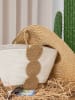 Lucky Bees Shopper in Beige/ Weiß - (B)40 x (H)30 cm