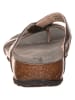 Think! Leren teenslippers zwart