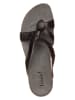Think! Leren teenslippers zwart