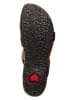 Think! Leren teenslippers zwart