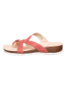 Think! Leren teenslippers lichtrood