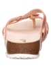 Think! Leren teenslippers lichtrood
