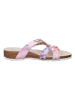 Think! Leder-Zehentrenner in Rosa/ Bunt