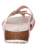 Think! Leder-Zehentrenner in Rosa/ Bunt