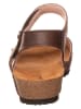 Think! Leder-Sandalen in Braun
